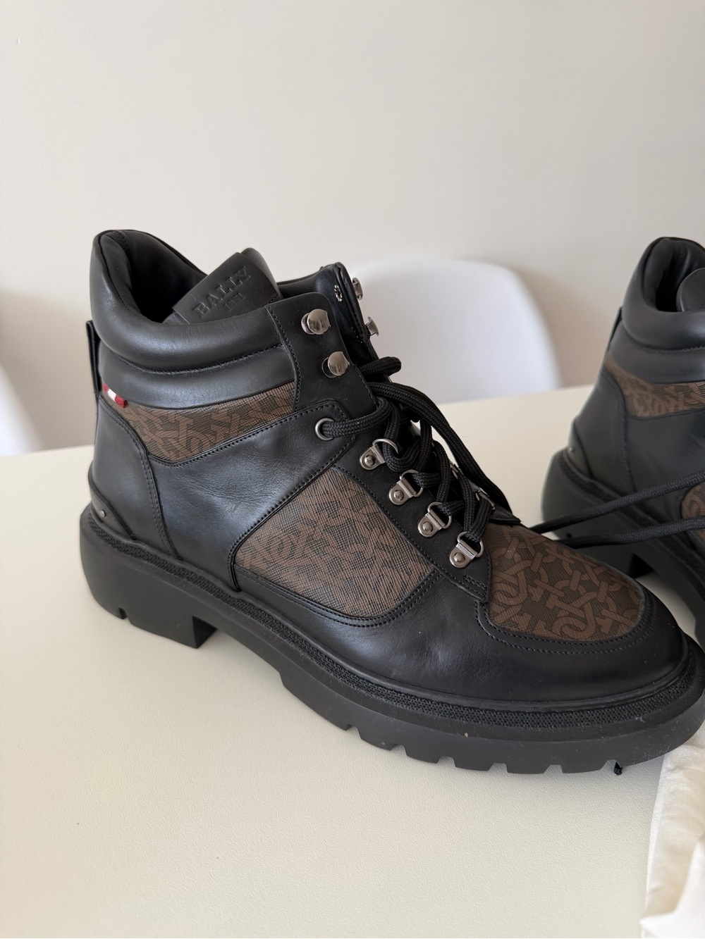 NEW never worn Bally Black Leather Boots
